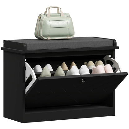 Shoe Storage Bench with Seat, Flip Drawer, Adjustable Shelf, 6 Pairs Shoe Storage Cabinets & Racks at Gallery Canada