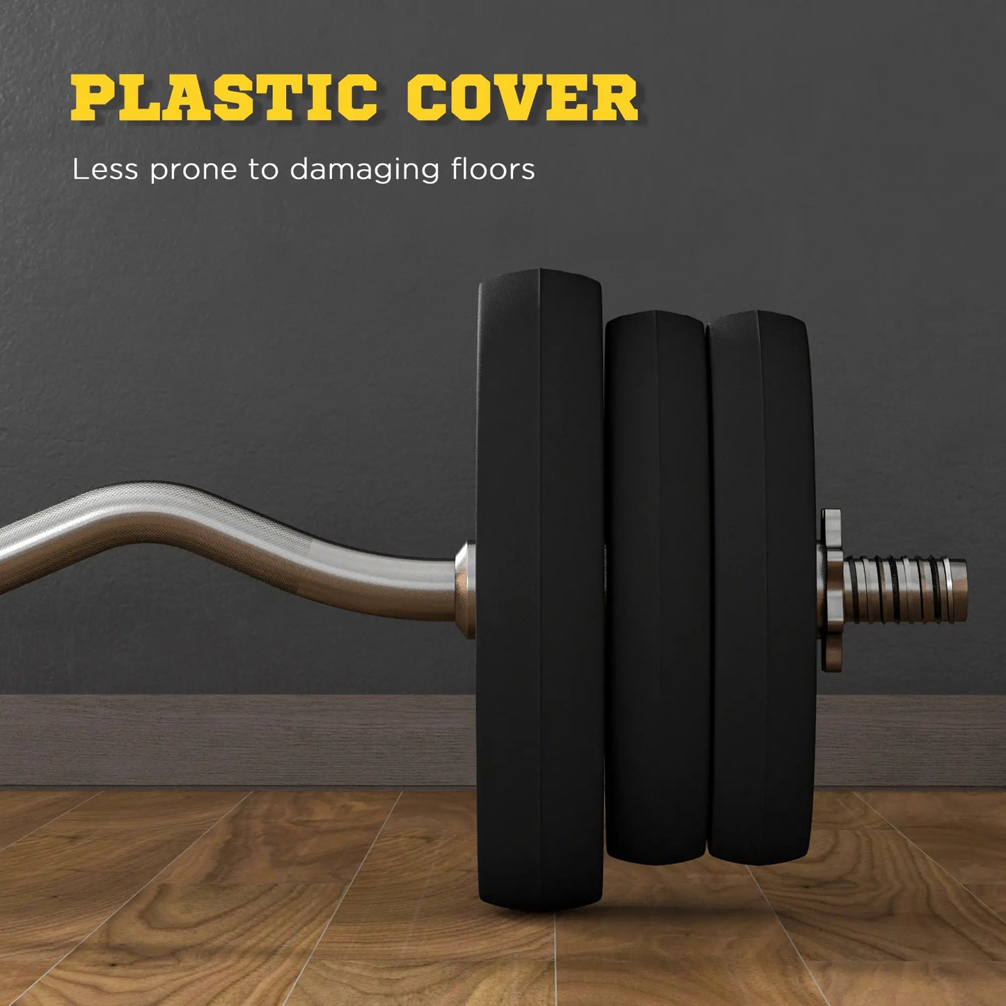 50LBS Barbell Weight Set, Adjustable with Curl Bar, Home Gym Dumbbells & Barbells at Gallery Canada