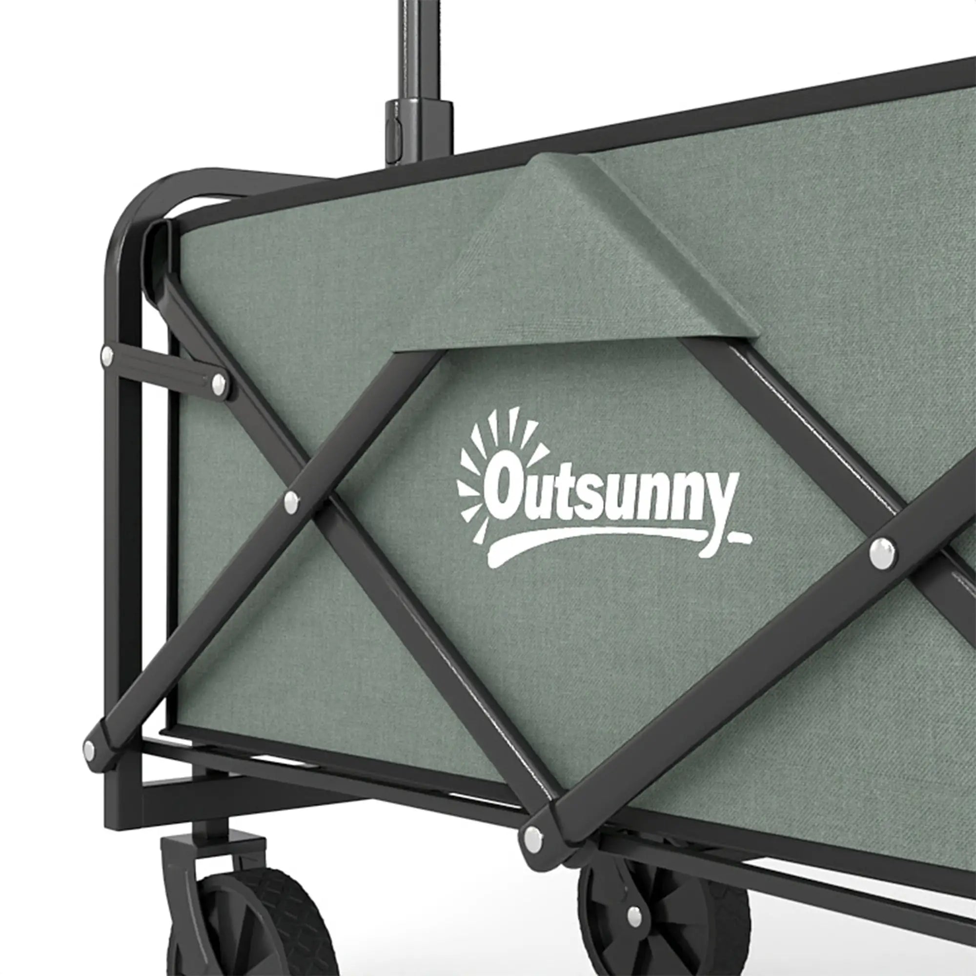 Foldable Collapsible Wagon Cart, 72L & 198 LBS Capacity, Green Folding Garden Carts at Gallery Canada