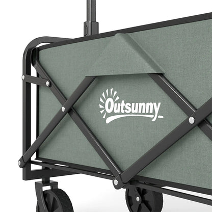 Foldable Collapsible Wagon Cart, 72L & 198 LBS Capacity, Green Folding Garden Carts at Gallery Canada