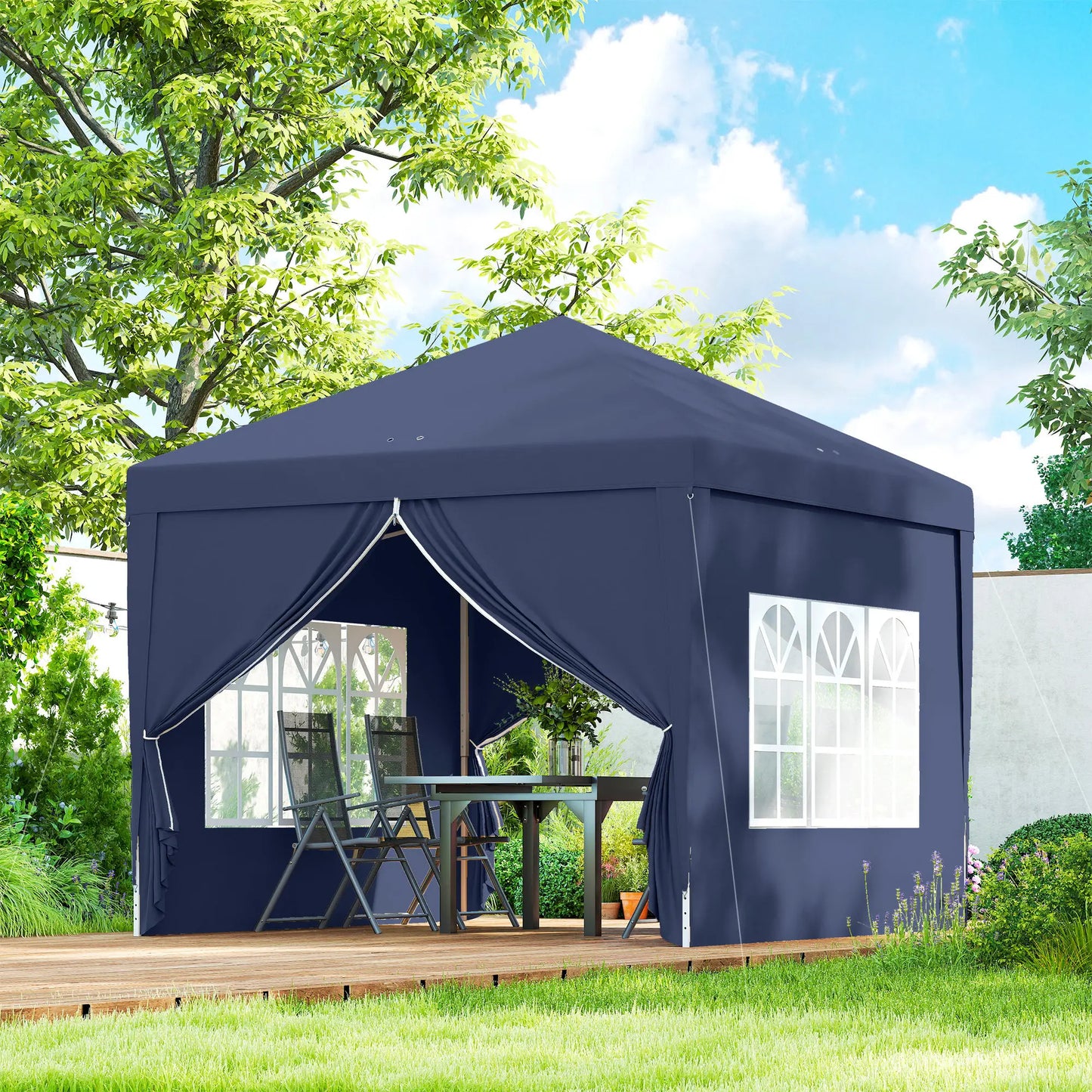 10'x10' Outdoor Pop Up Party Tent Wedding Gazebo Canopy, Blue Pop Up Canopies at Gallery Canada