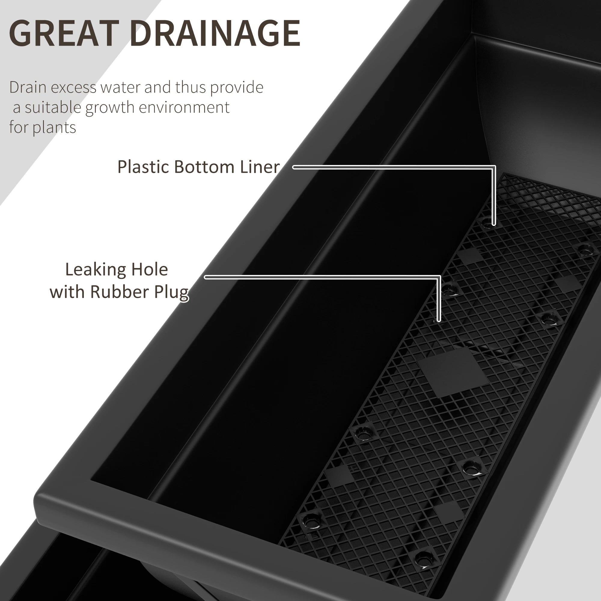 5-Tier Raised Garden Bed, 5 Planter Box, Outdoor Plant Stand, Black Plant Stands at Gallery Canada