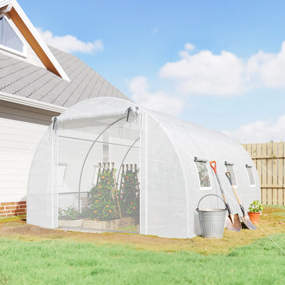 Walk-In Tunnel Greenhouse, 13'x9.8'x6.6', White Tunnel Greenhouses at Gallery Canada