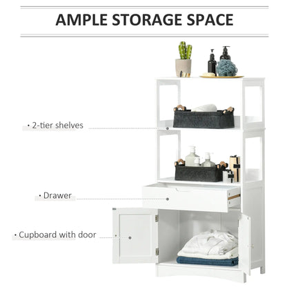 Bathroom Floor Cabinet, Kitchen Cupboard with Shelves, Drawer, White Bathroom Cabinets at Gallery Canada
