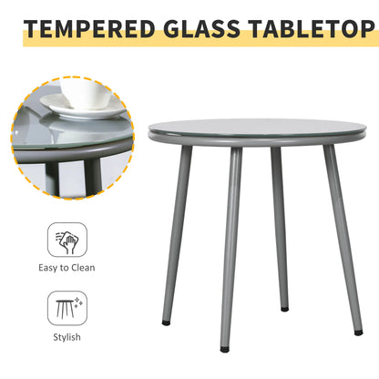 3-Piece Rattan Bistro Set, 2 Armchairs And Coffee Table, Grey Patio Furniture Sets at Gallery Canada