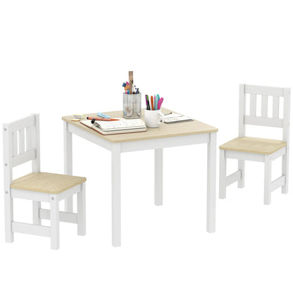 Kids Table And Chairs Set, Toddler Table And 2 Chair Set, Natural Kids Table Sets at Gallery Canada