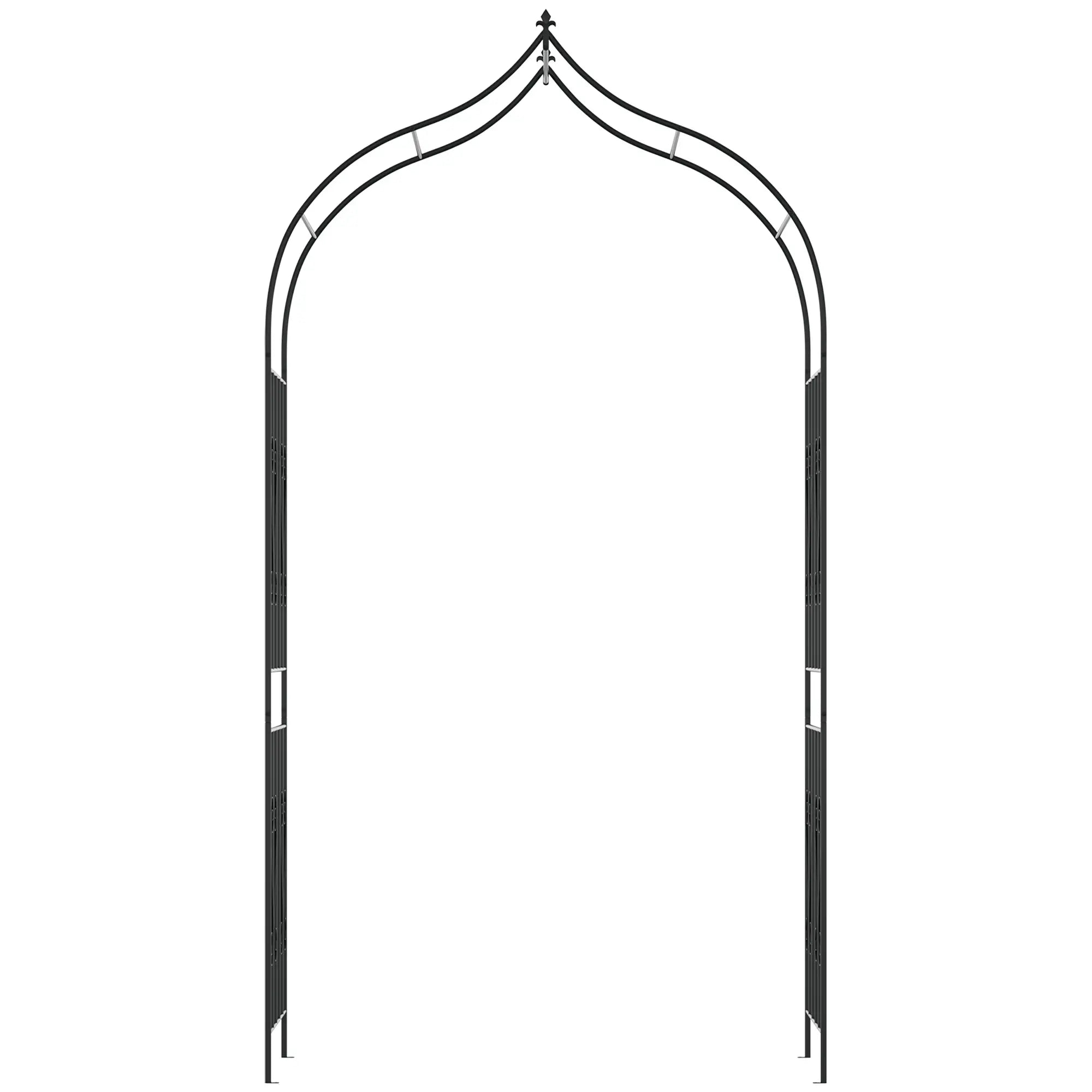 8.7FT Garden Arch Trellis, Outdoor Wedding Arbor, Scrollwork Design Garden Arches at Gallery Canada