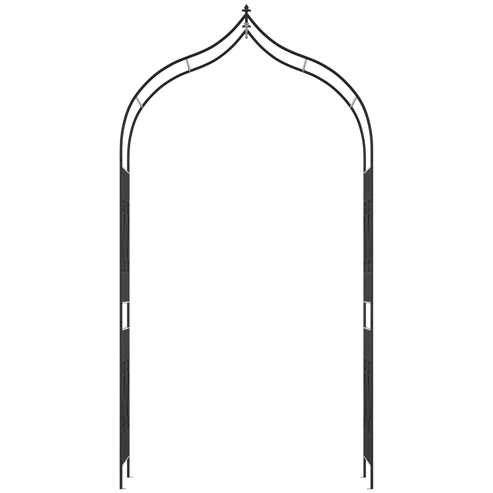 8.7FT Garden Arch Trellis, Outdoor Wedding Arbor, Scrollwork Design Garden Arches at Gallery Canada