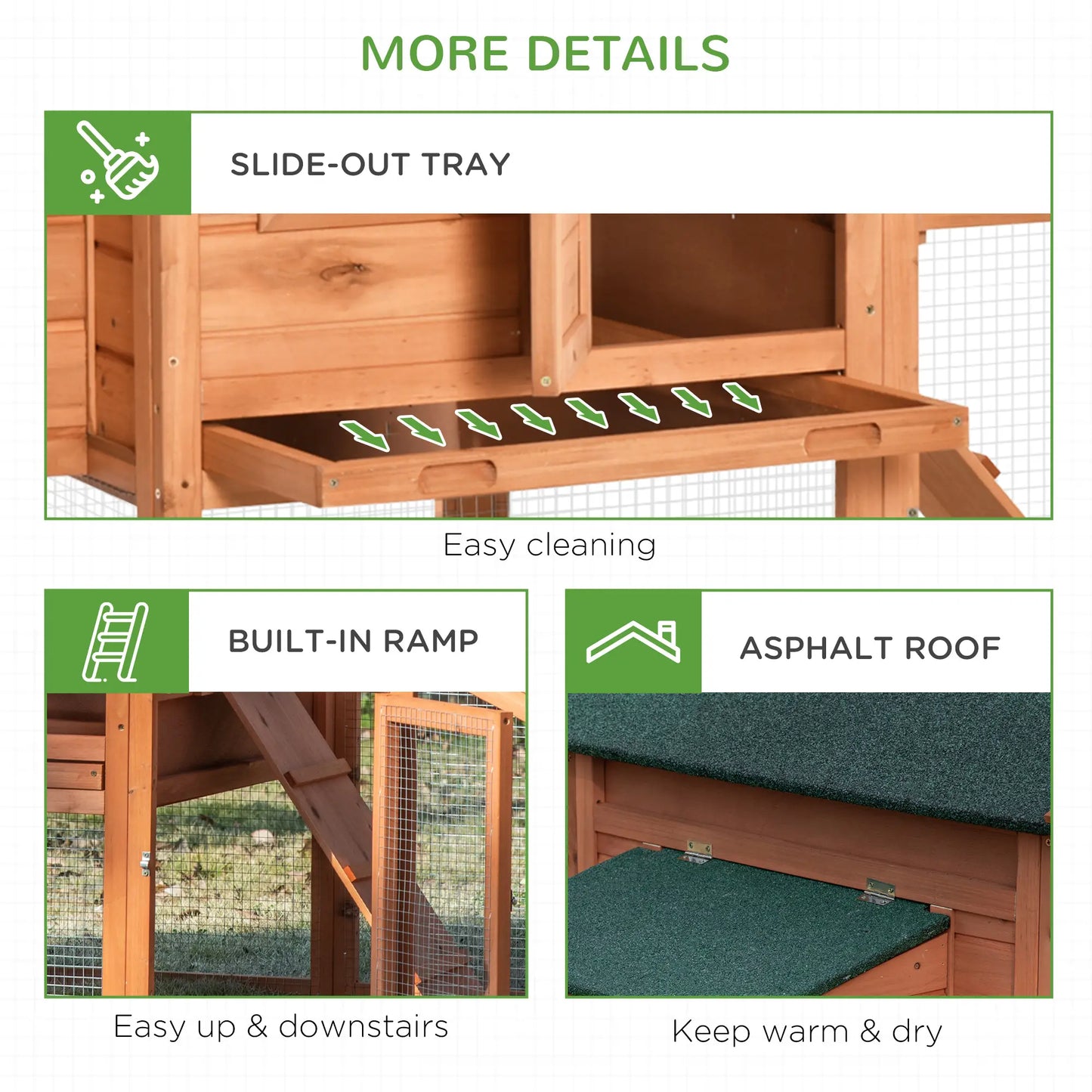 69 Wooden Chicken Coop, Rabbit Hutch, Outdoor Poultry Cage, Yellow and Green Chicken Coops at Gallery Canada