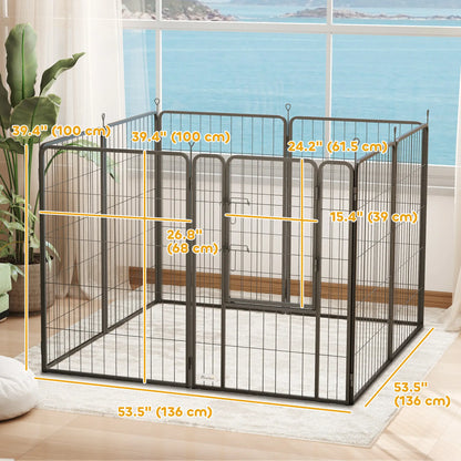 39" Dog Playpen, Portable Foldable 8 Panels, Indoor Outdoor, Large Dogs Houses, Kennels & Pens at Gallery Canada