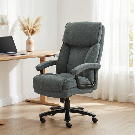 Big Tall Executive Office Chair, 450 Lbs Heavy Duty, Grey Executive & Manager Chairs Grey at Gallery Canada