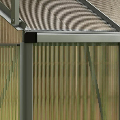 Aluminum Lean-To Greenhouse, Polycarbonate Walk-In, 6' x 4', Dark Grey Walk In Greenhouses at Gallery Canada