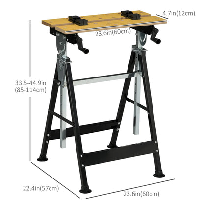 Portable Work Bench, Workshop Tool Stand with 6-Level Height Adjustable Work Table, Carpenter Saw Table with 4 Clamps, Steel Frame, 220lbs Capacity Tool Organizers at Gallery Canada