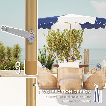 9FT Patio Umbrella, 8 Ribs, Crank & Tilt, UPF 50+, Mixed Color Sun Umbrellas at Gallery Canada