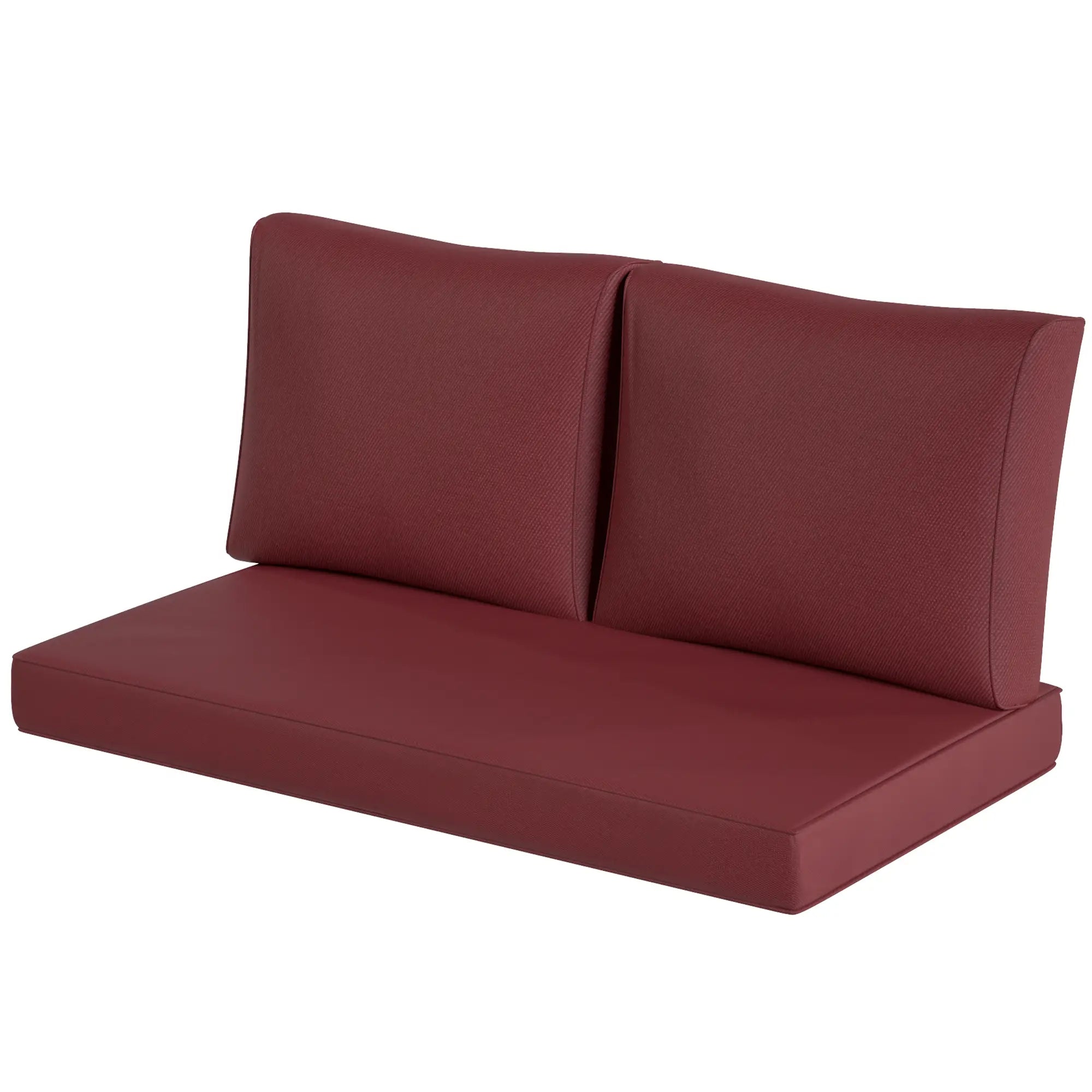 Outdoor Seat Cushions With Backrest, Loveseat Double Sofa, Wine Red Patio Chair Cushions Wine Red at Gallery Canada