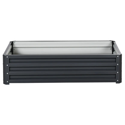 Galvanized Raised Garden Bed, Outdoor Planter Box, 4' x 2' x 1', Grey Galvanized Planter Boxes at Gallery Canada