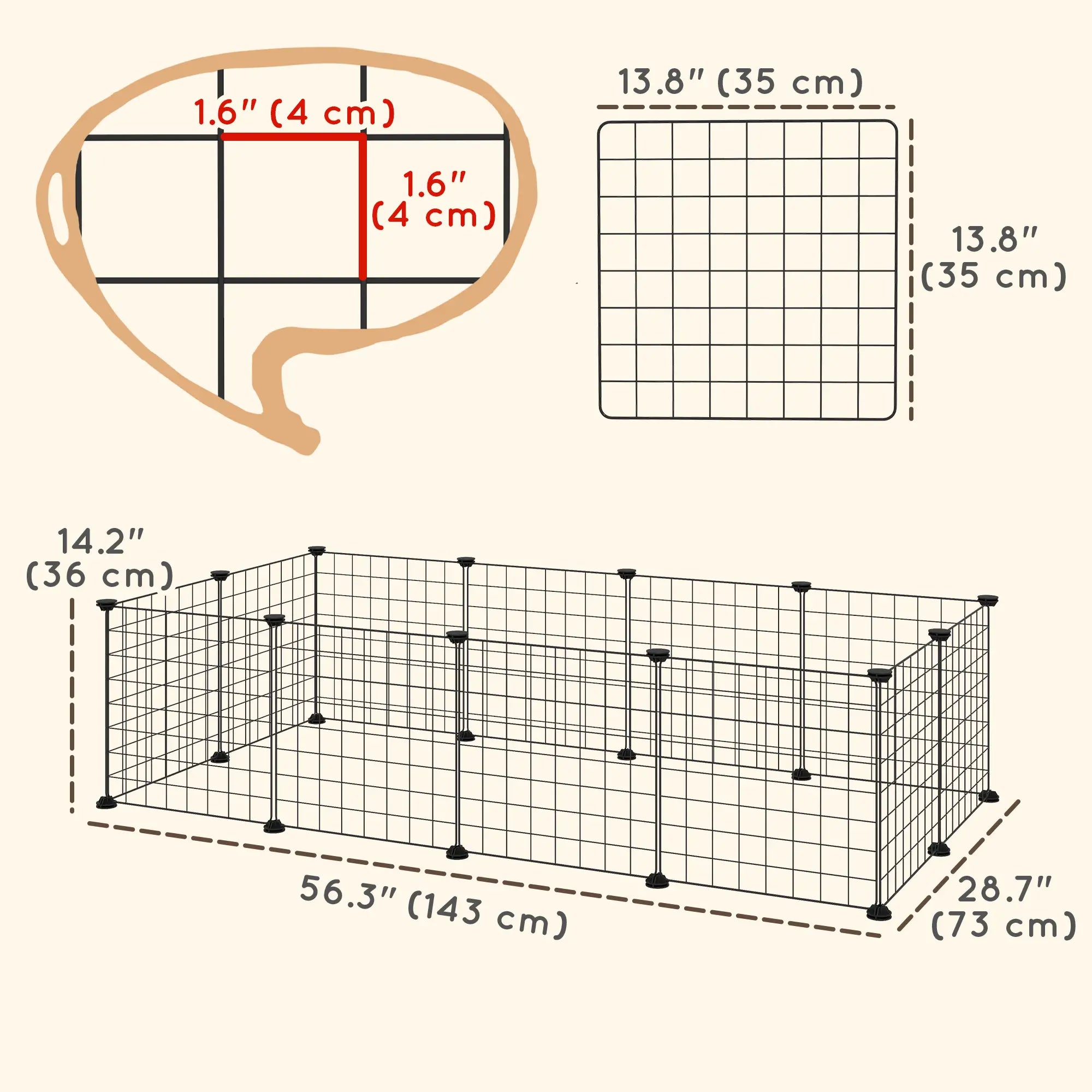 Pet Playpen, DIY Cage For Small Animals, Guinea Pigs, Hedgehogs, Black Houses & Habitats at Gallery Canada