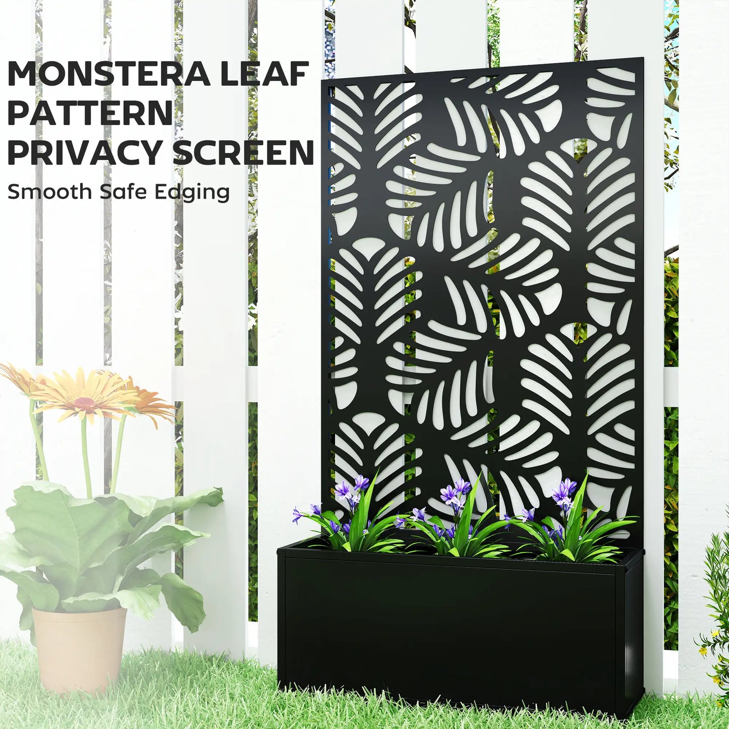 Metal Garden Bed With Trellis, Freestanding Or Wall Mounted Galvanized Planter Boxes at Gallery Canada