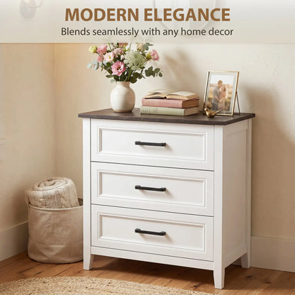3 Drawer Dresser Chest For Bedroom Storage Chest Of Drawers