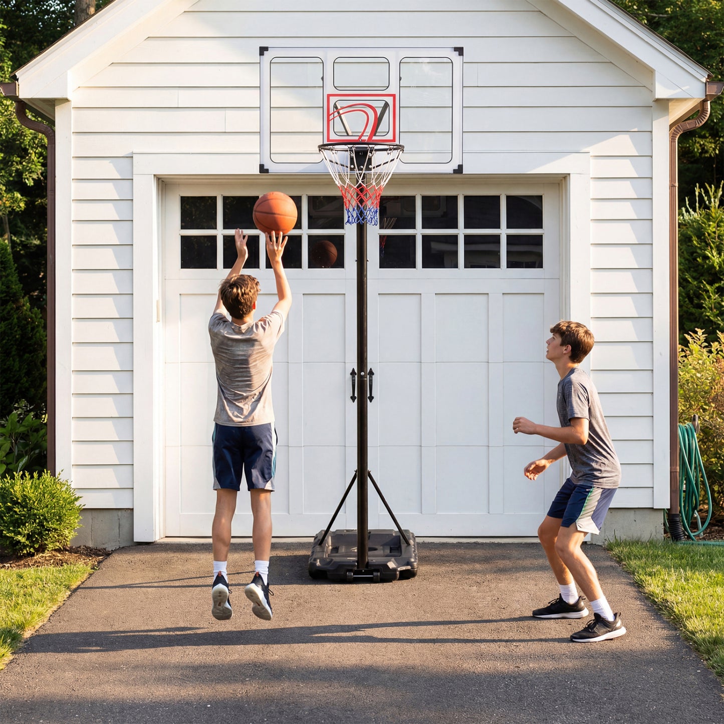 Basketball Hoop, 4.1-10 Ft Adjustable, Heavy Duty Base Sport Equipments at Gallery Canada