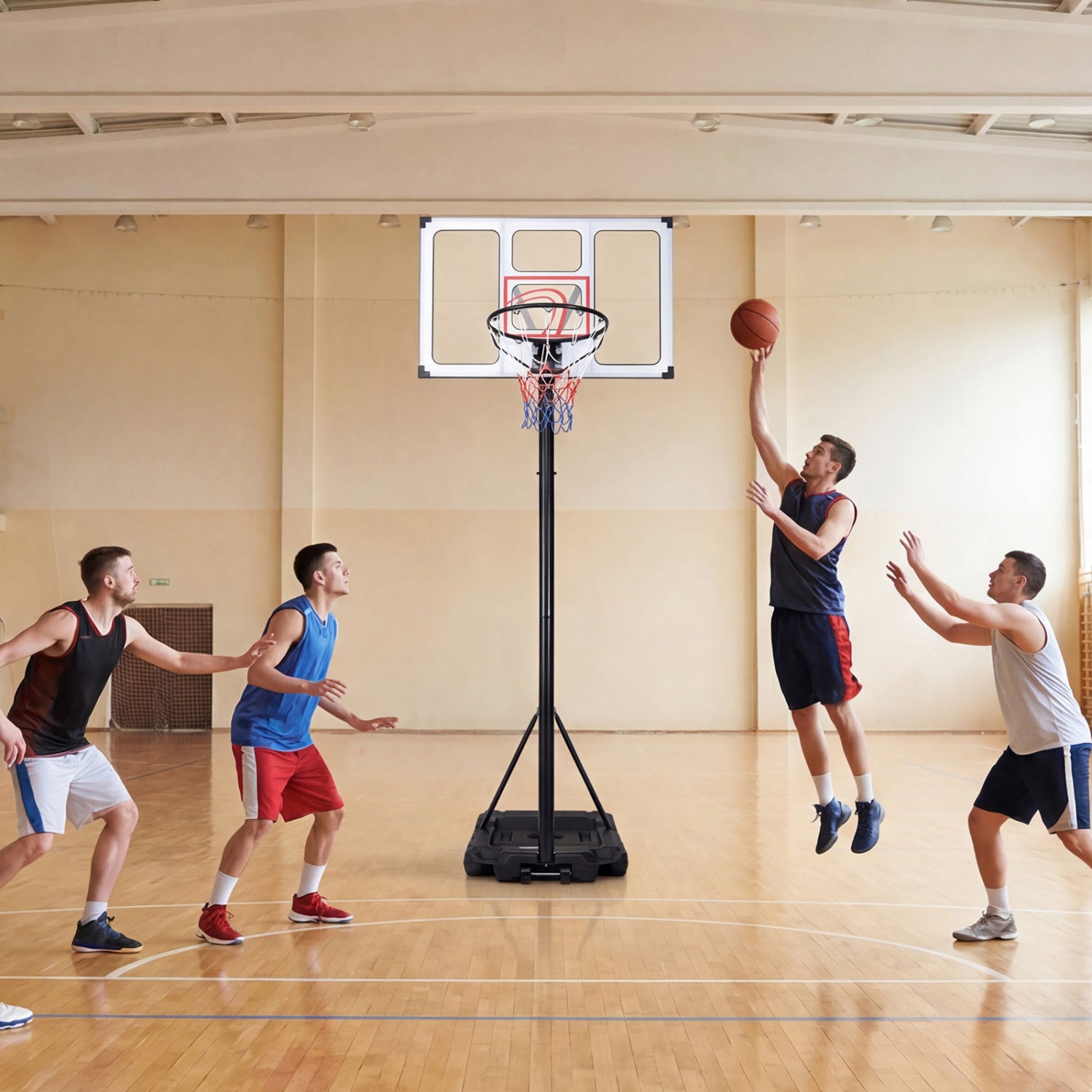Basketball Hoop, 4.1-10 Ft Adjustable, Heavy Duty Base Sport Equipments at Gallery Canada