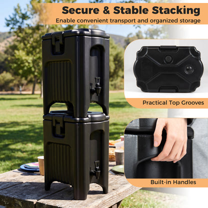4.4 Gallon Insulated Beverage Dispenser With Handles, Black Water Dispensers at Gallery Canada