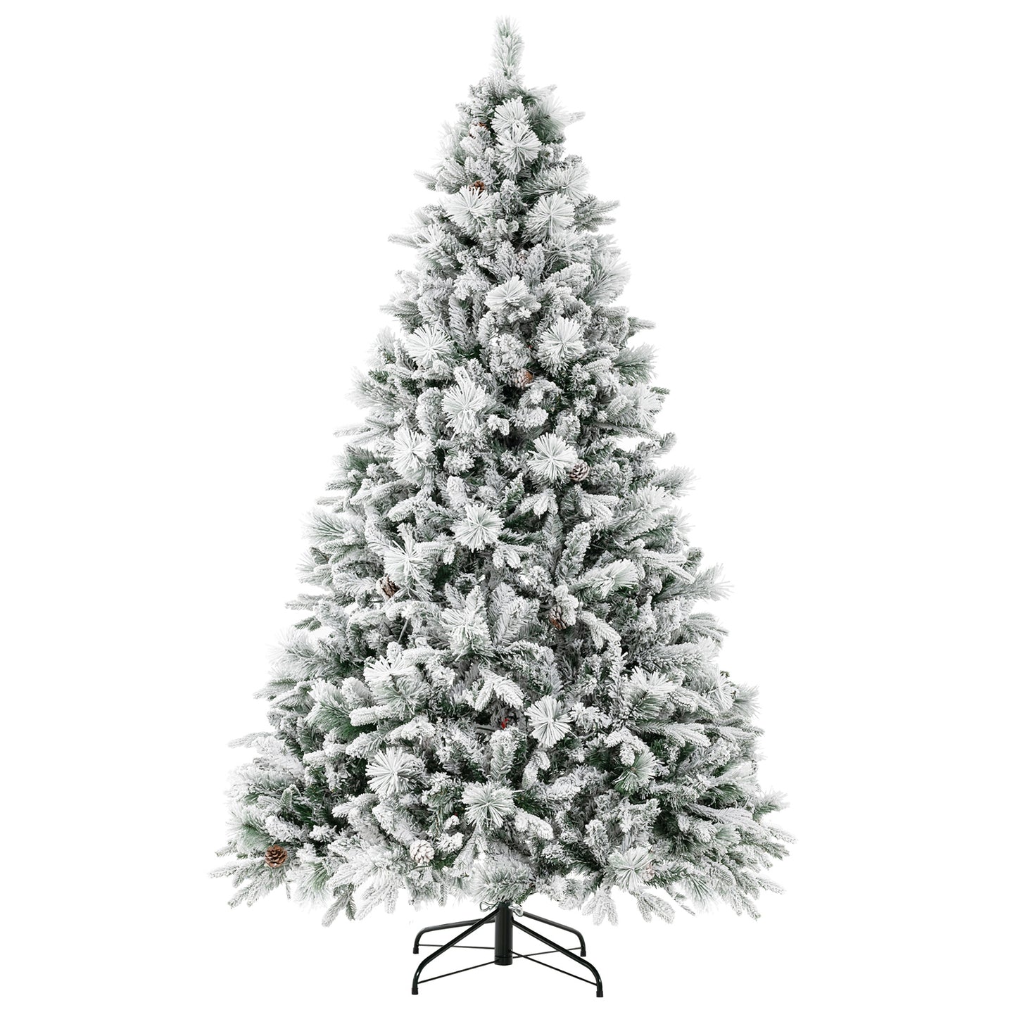 Artificial Christmas Tree With Pine Needles, LED Lights, 7 Ft, Green Christmas Tree at Gallery Canada