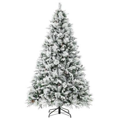 Artificial Christmas Tree With Pine Needles, LED Lights, 7 Ft, Green Christmas Tree at Gallery Canada