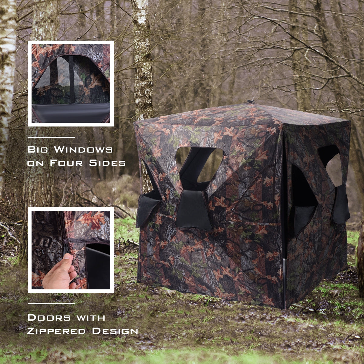 Ground Hunting Blind Portable Deer Pop Up Camo Hunter Hunting & Shooting at Gallery Canada