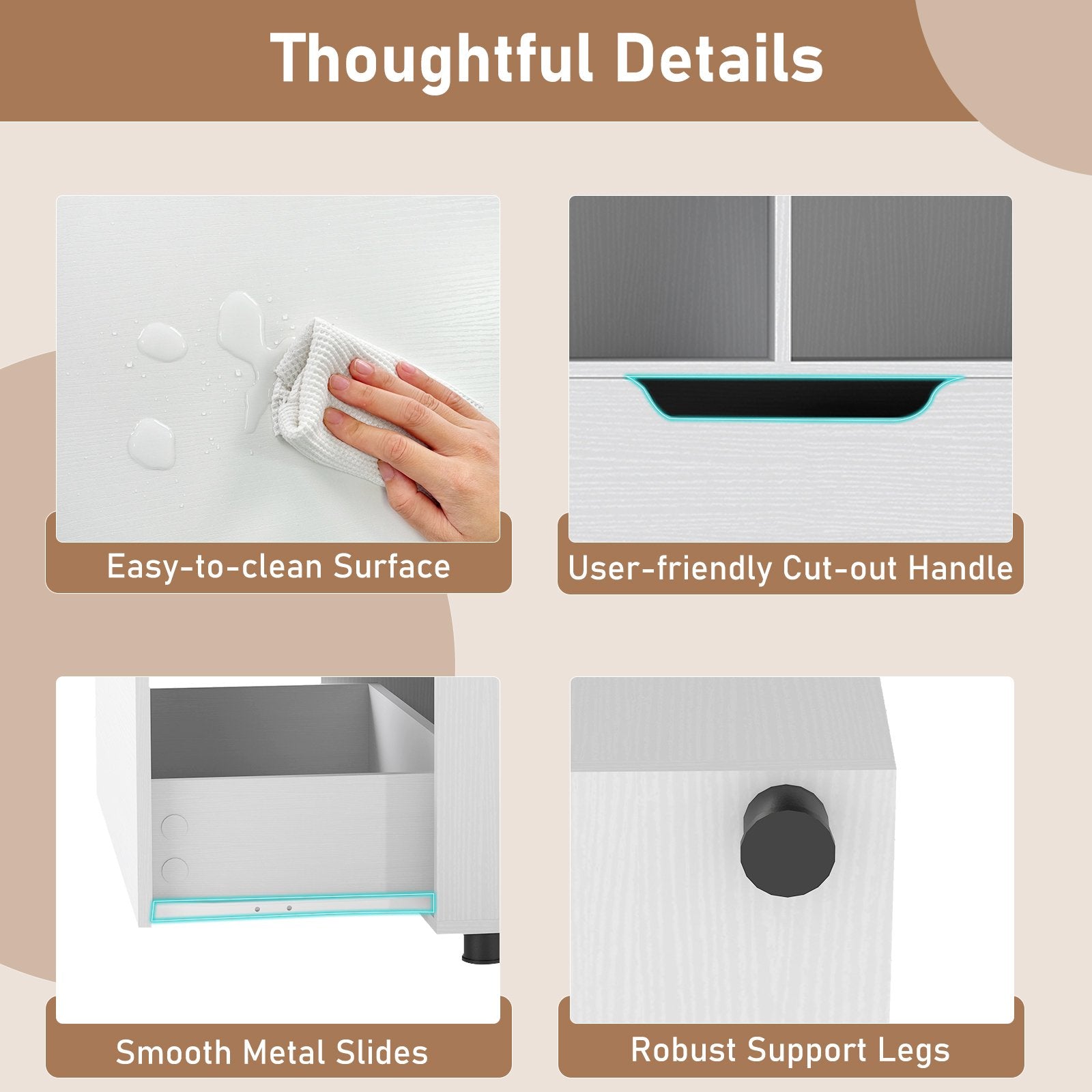 4-Cube Bookcase with 2 Drawers 51 inch 5-Tier Tall Freestanding Bookshelf, White Bookcases at Gallery Canada