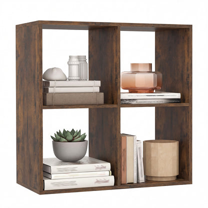 4 Cube Bookshelf With Back Guardrail, Coffee Bookcases at Gallery Canada