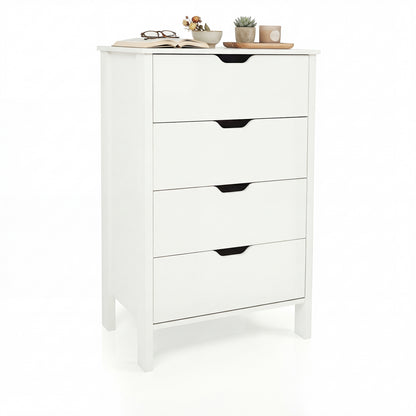 4-Drawer Dresser Wooden Nightstand with Anti-Tipping Kits, White Dressers & Chests at Gallery Canada