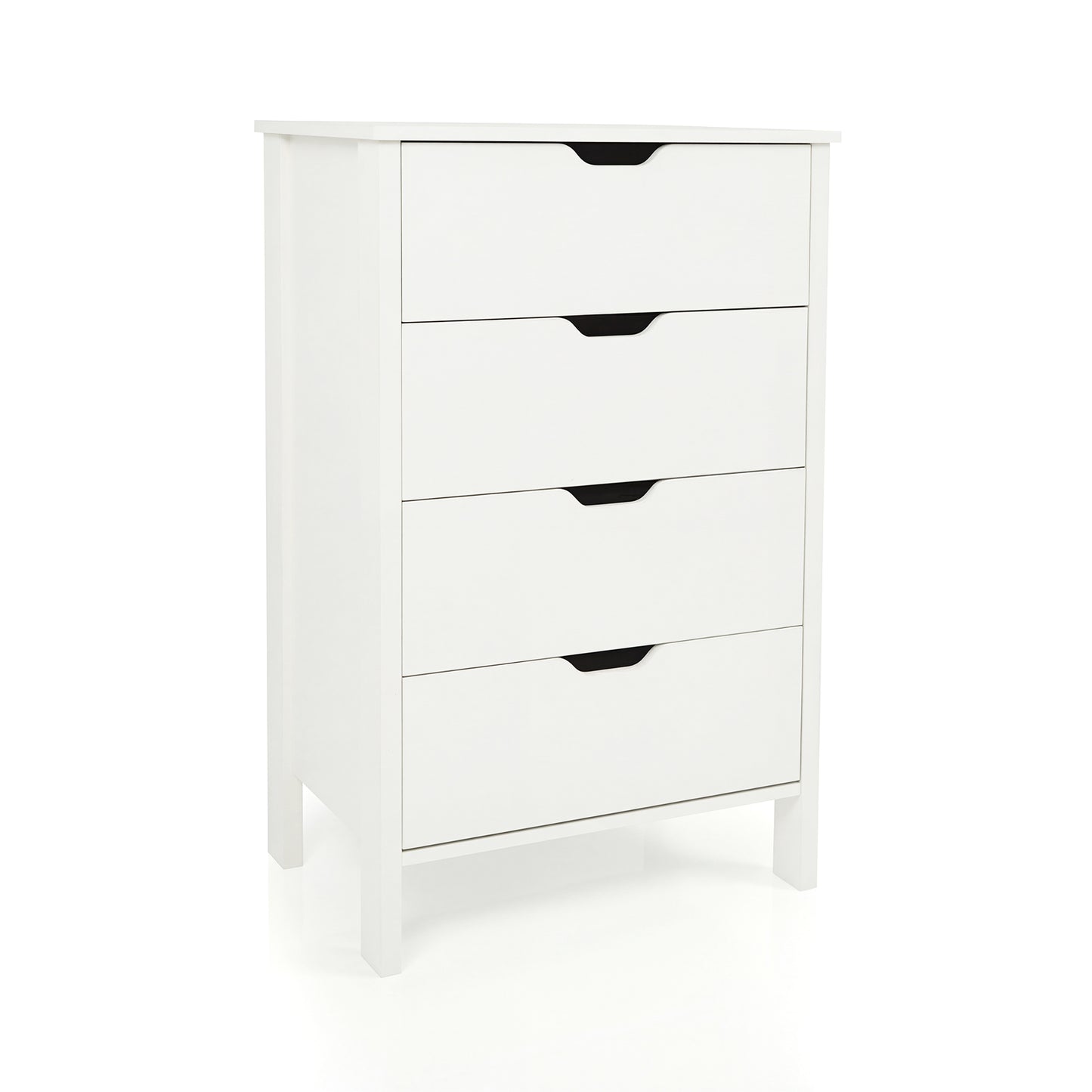 4-Drawer Dresser Wooden Nightstand with Anti-Tipping Kits, White Dressers & Chests at Gallery Canada