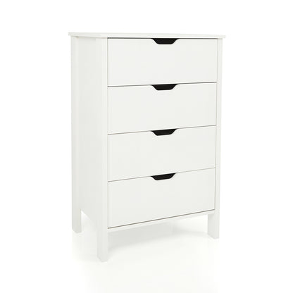 4-Drawer Dresser Wooden Nightstand with Anti-Tipping Kits, White Dressers & Chests at Gallery Canada