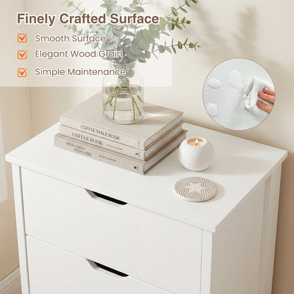 4-Drawer Dresser Wooden Nightstand with Anti-Tipping Kits, White Dressers & Chests at Gallery Canada