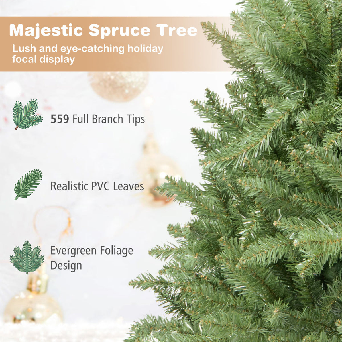 4 FT Artificial Christmas Tree, Green