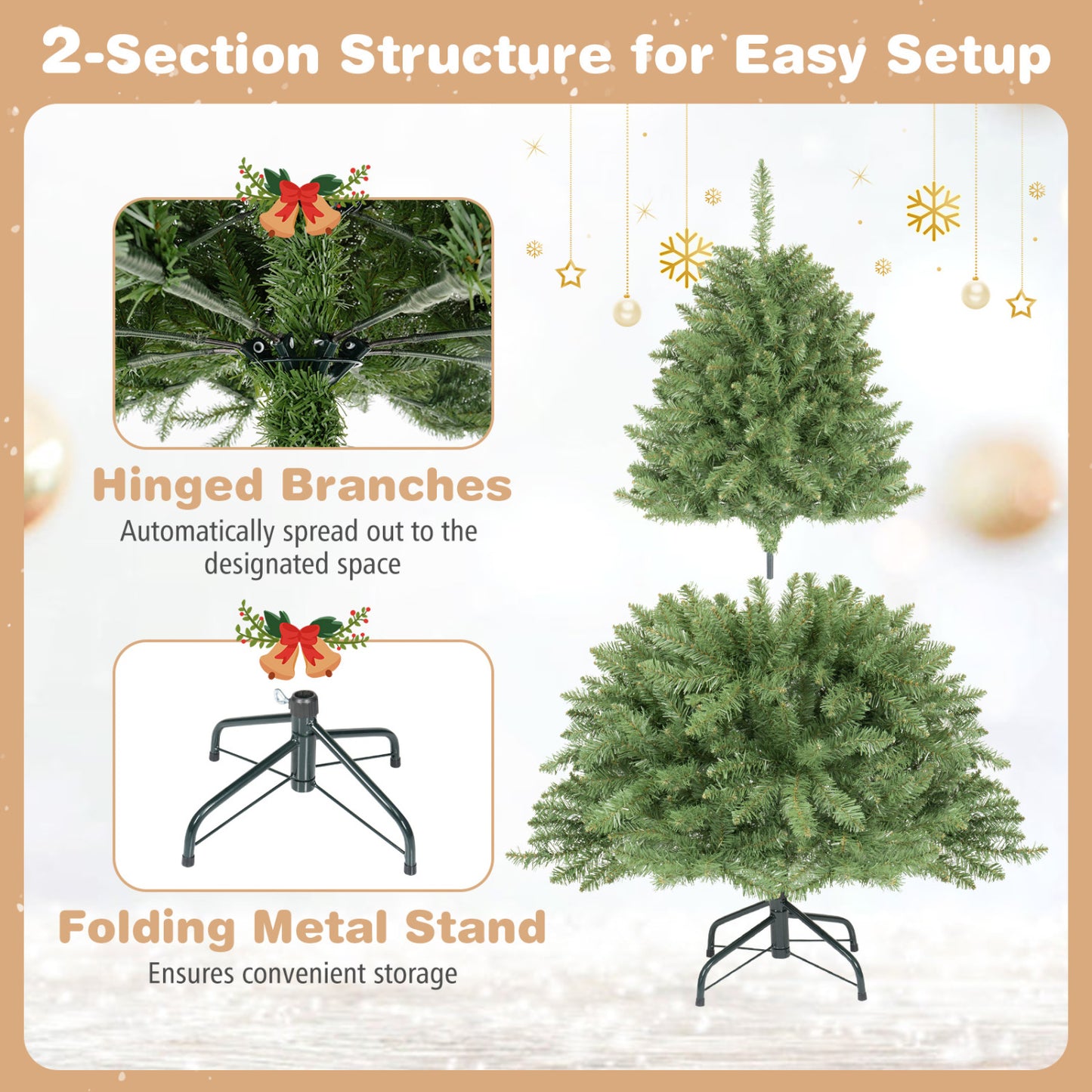 4 FT Artificial Christmas Tree, Green