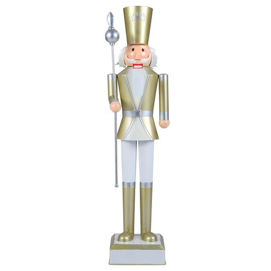 4 FT Christmas Nutcracker with High Hat & Beautiful Scepter, Black & Red Christmas Decor & Accessories Black & Red at Gallery Canada