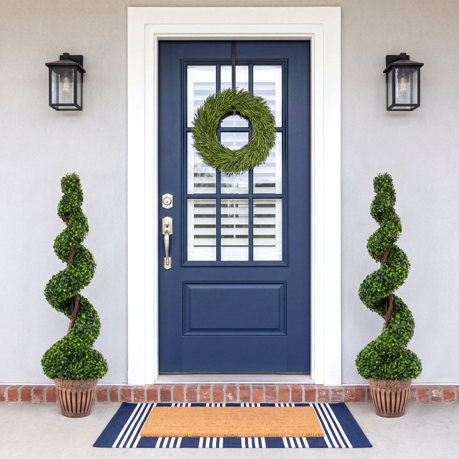 4 Feet Artificial Boxwood Spiral Tree, Green Faux Plants at Gallery Canada