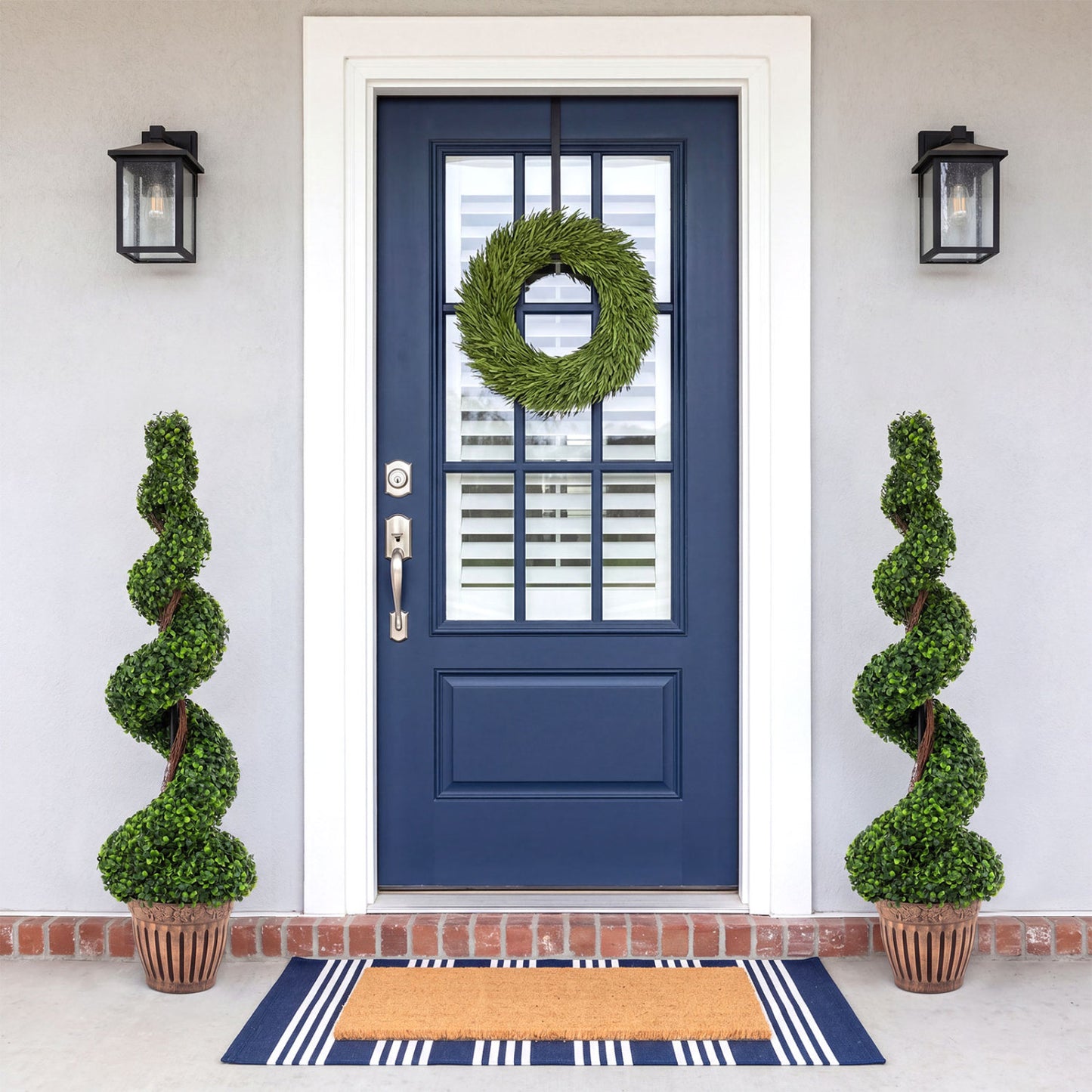 4 Feet Artificial Boxwood Spiral Tree, Green Faux Plants at Gallery Canada