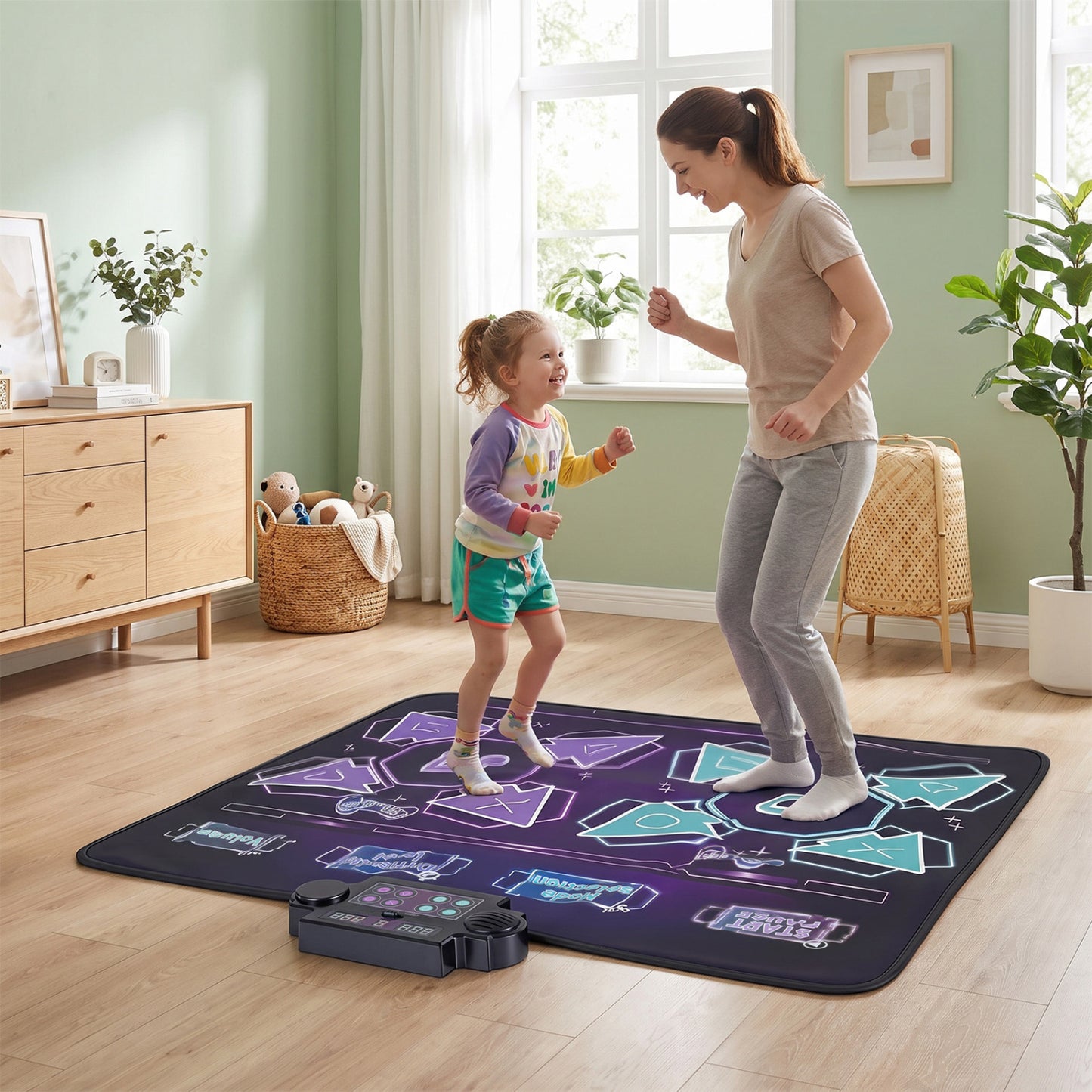 Tapis de danse électronique pour enfants, 4 modes, 8 niveaux, 8 chansons