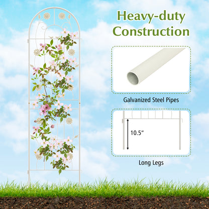 4 Pack 71 x 20 Inches Metal Garden Trellis, White Decorative Fencing & Flooring at Gallery Canada