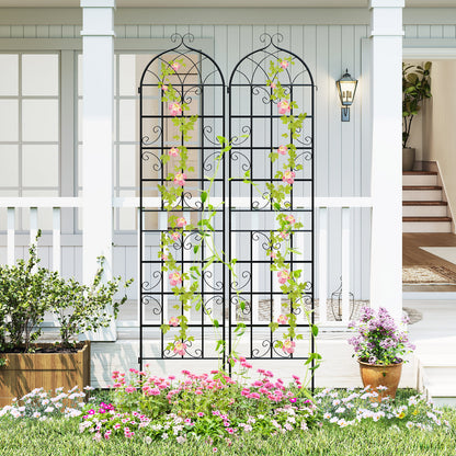 4 Pack 86" x 20" Metal Garden Trellis For Climbing Plants Plant Supports at Gallery Canada