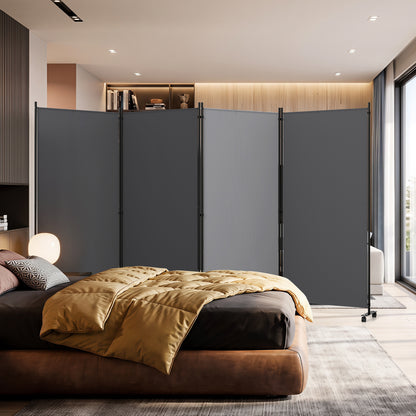 4 Panel Folding Privacy Screen With Wheels