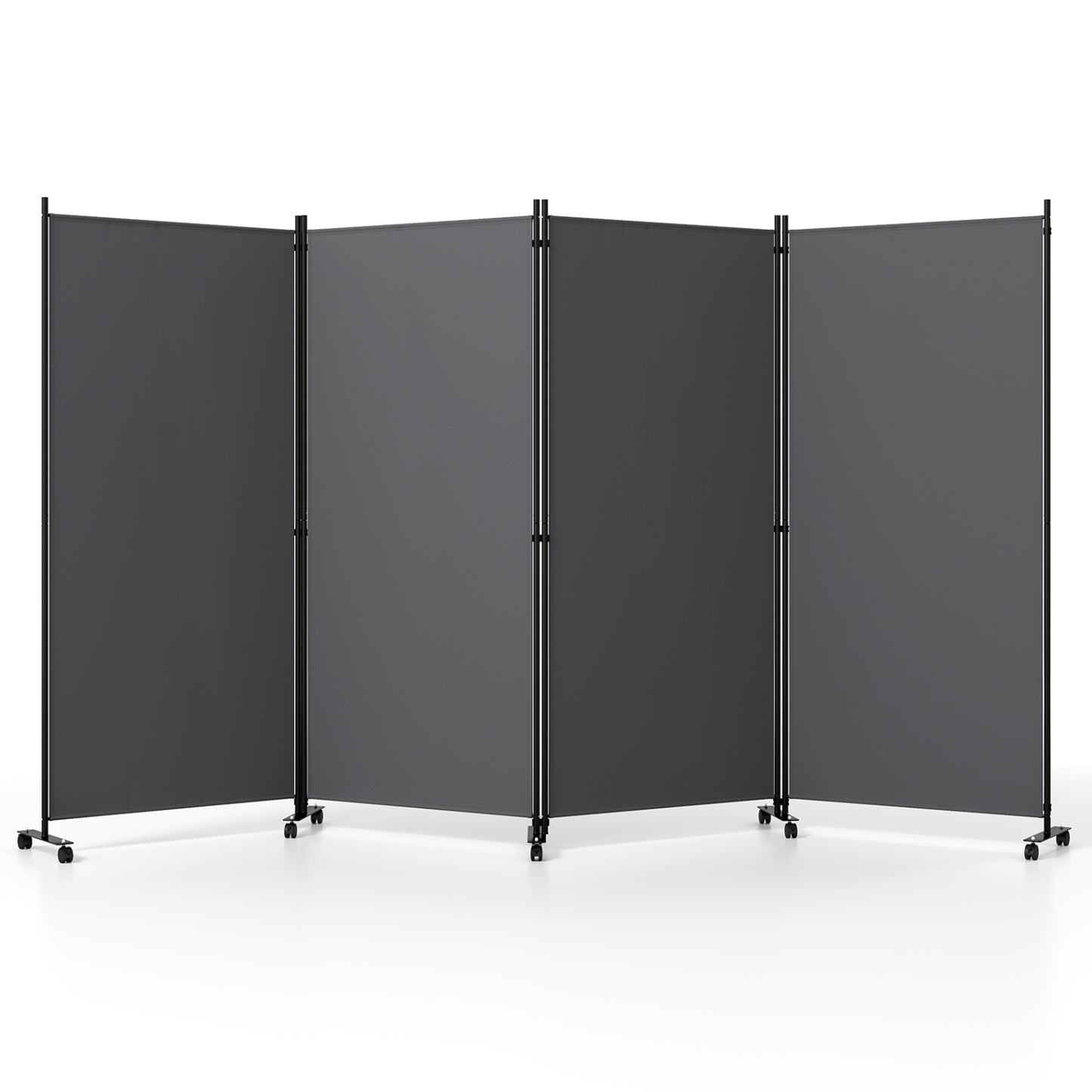 4 Panel Folding Privacy Screen With Wheels