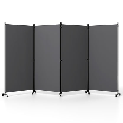 4 Panel Folding Privacy Screen With Wheels