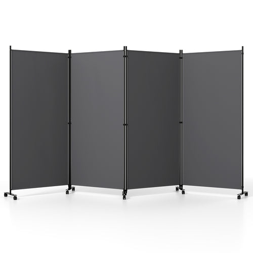 4 Panel Folding Privacy Screen With Wheels