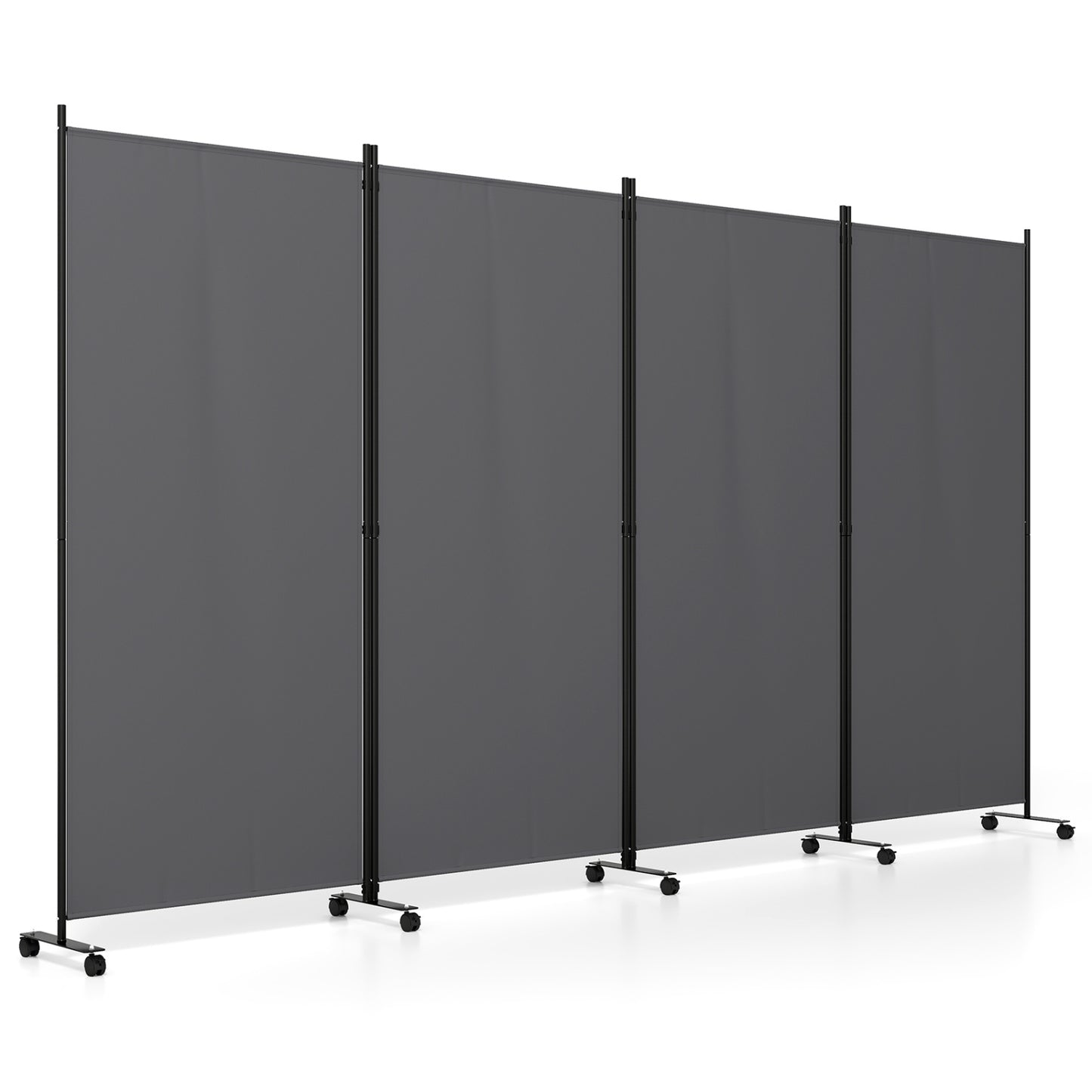 4 Panel Folding Privacy Screen With Wheels