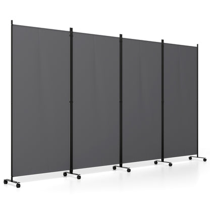 4 Panel Folding Privacy Screen With Wheels