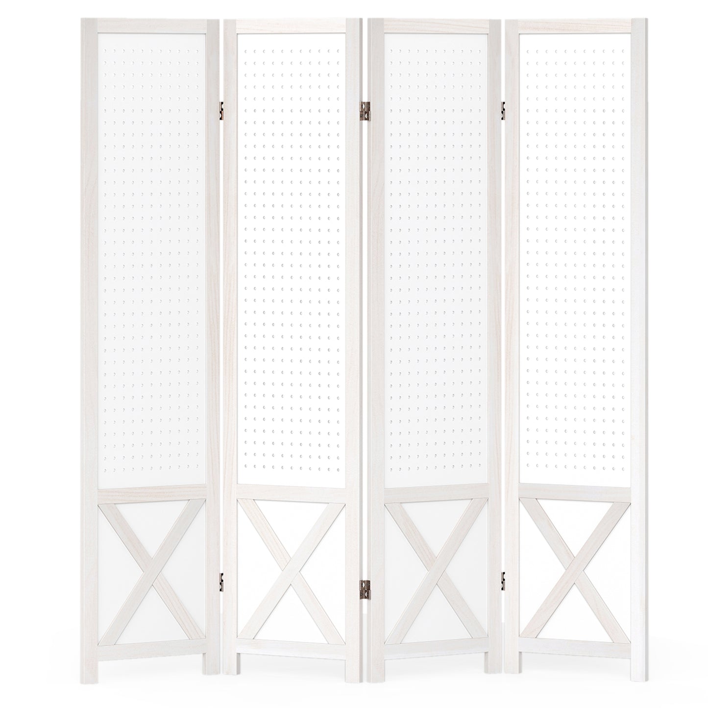 4-Panel Pegboard Room Divider, 67 Inches Tall, Foldable Privacy Screen Room Dividers Options at Gallery Canada